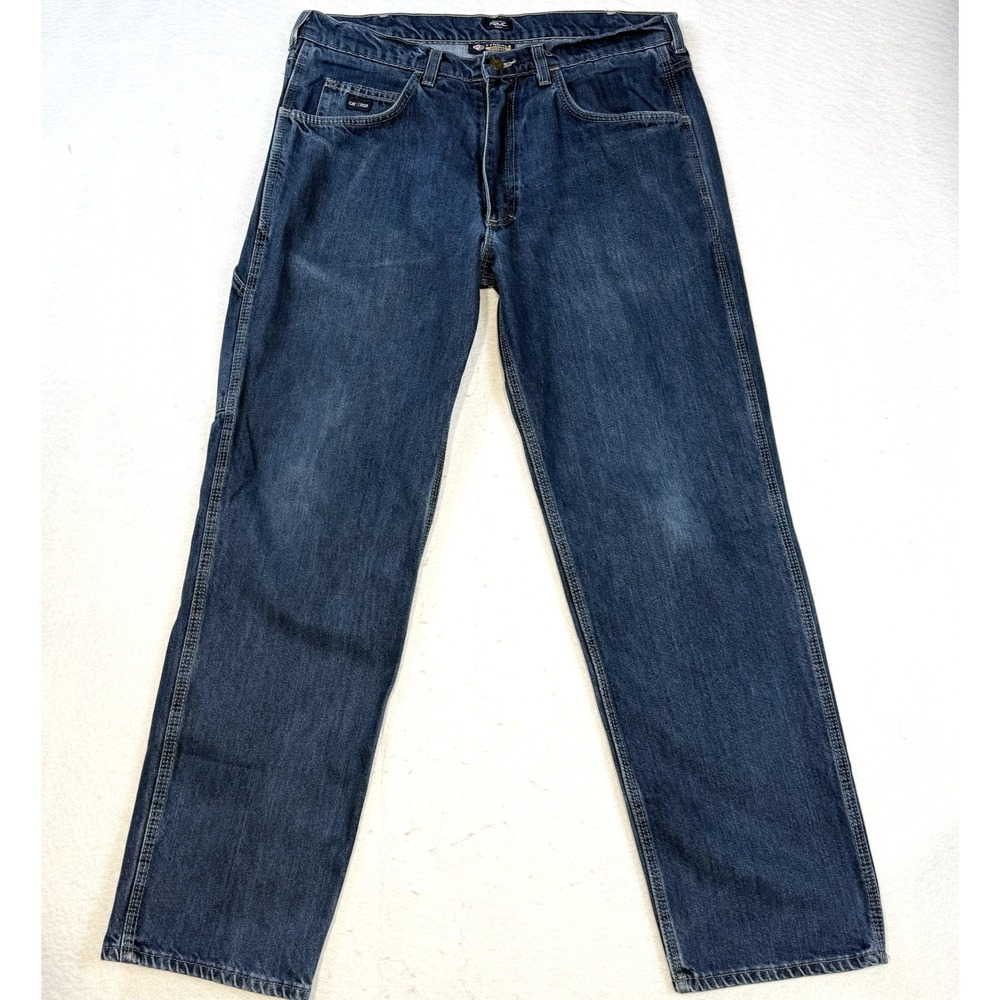Men's Dark Blue Straight-Leg Jeans